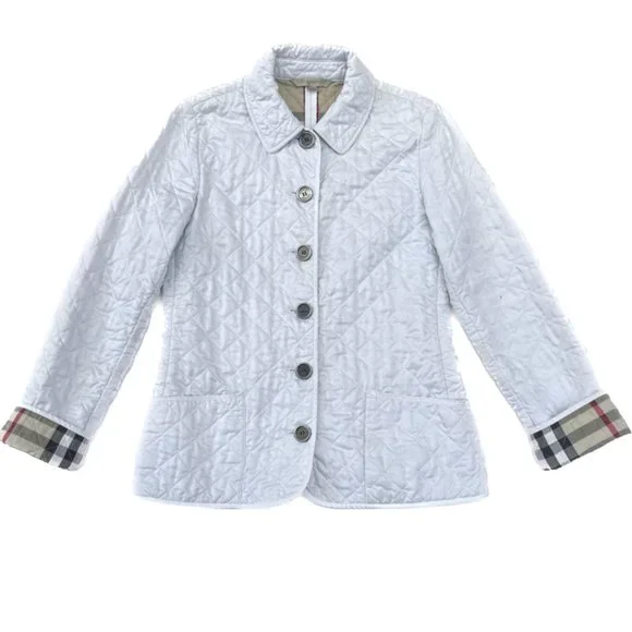 Auc BURBERRY LONDON white nova check quilted jacket S - Picture 4 of 14